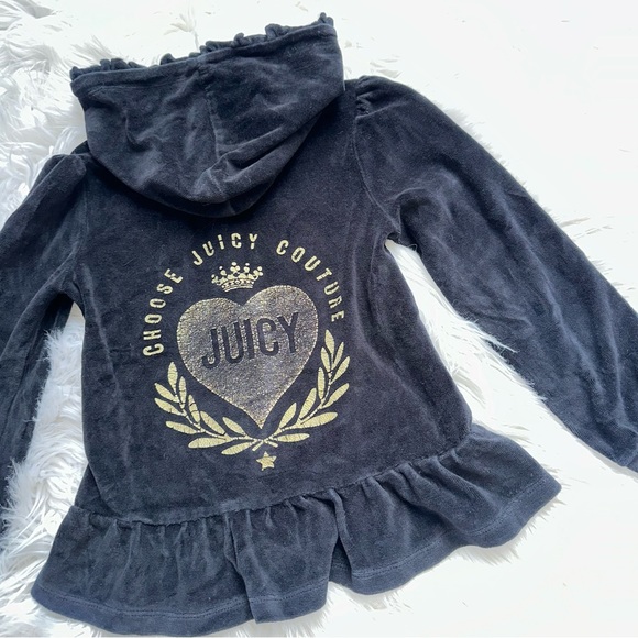 Juicy Couture • Kids Ruffle Bling Velour Track Jacket - Picture 11 of 12